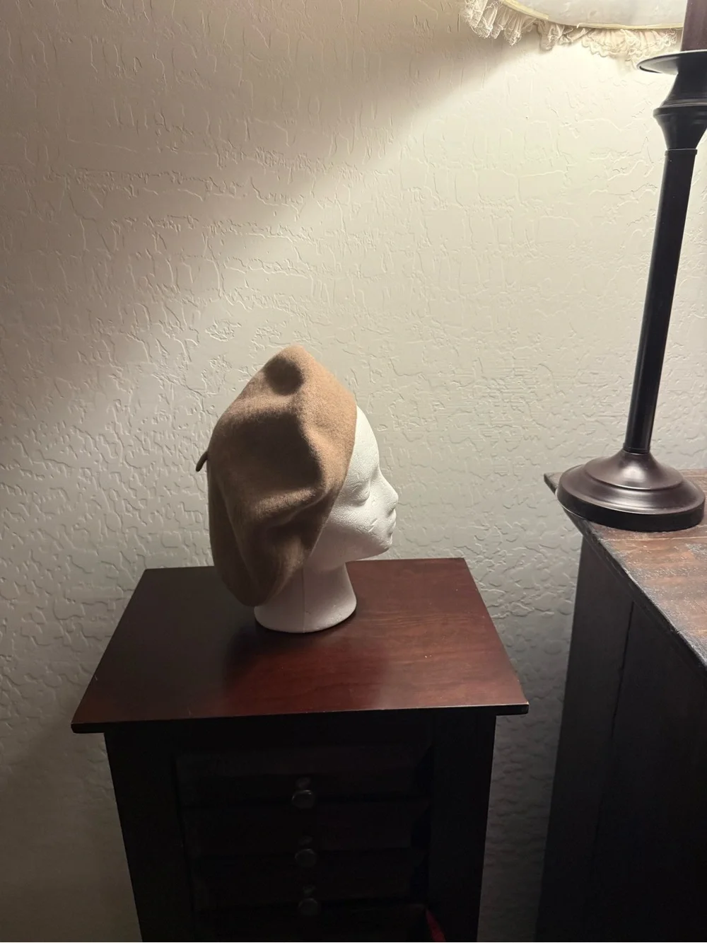 Classic Wool Beret in Camel